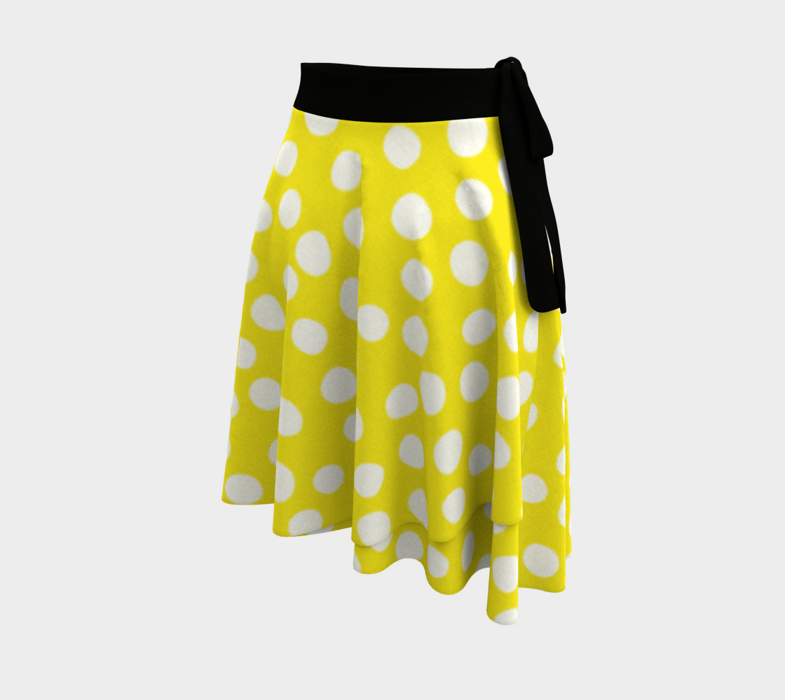Aperçu de All About the Dots Wrap Skirt - Yellow #2
