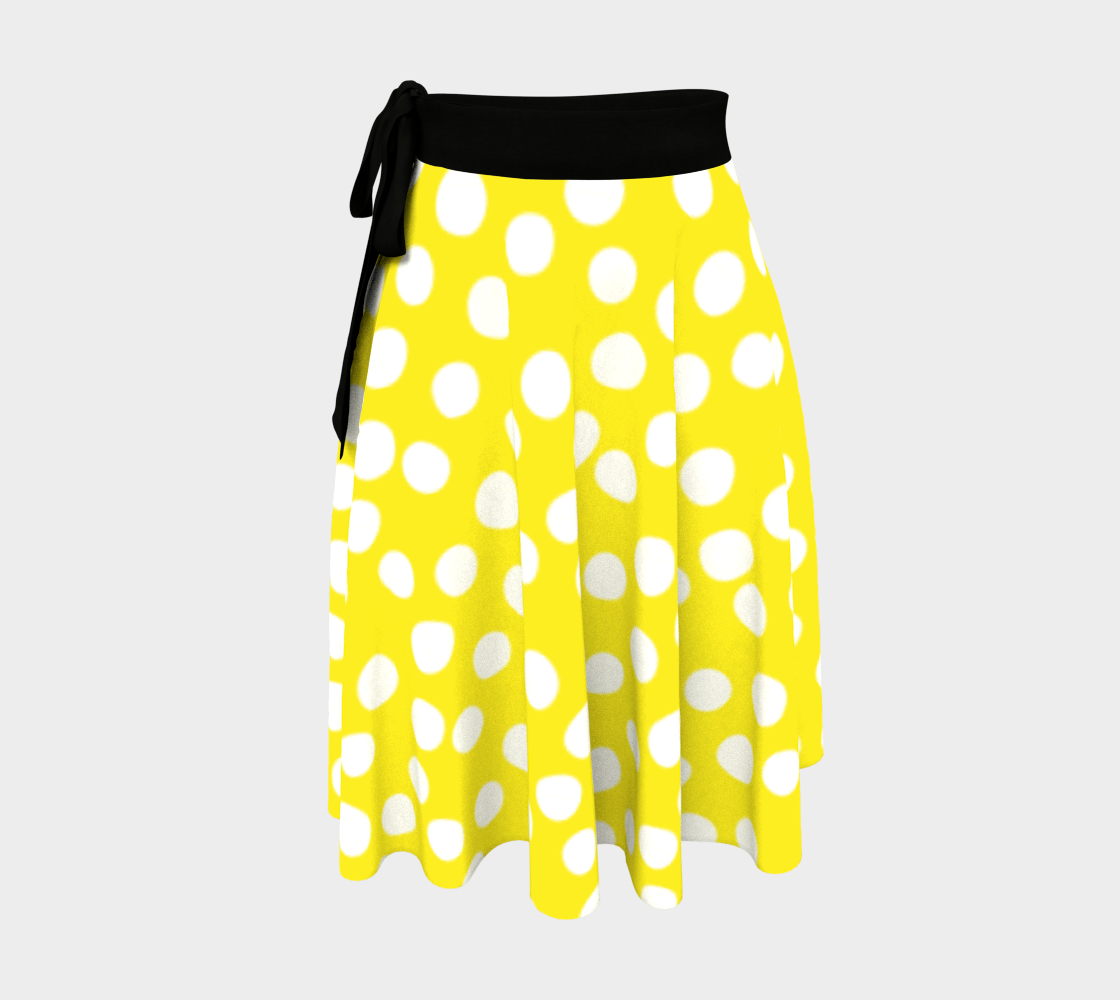 Aperçu de All About the Dots Wrap Skirt - Yellow #1