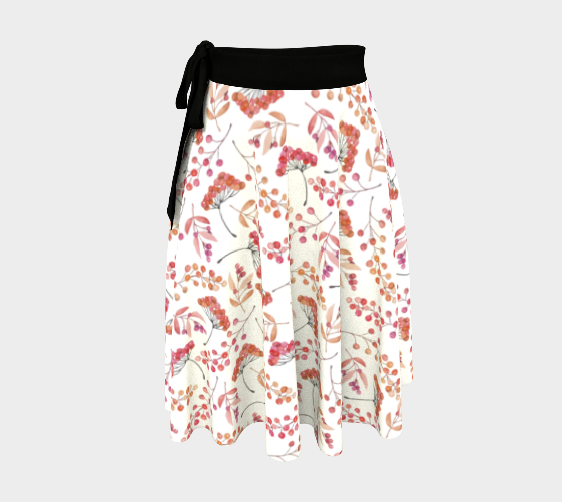 Cherry Berry Pattern Wrap Skirt preview