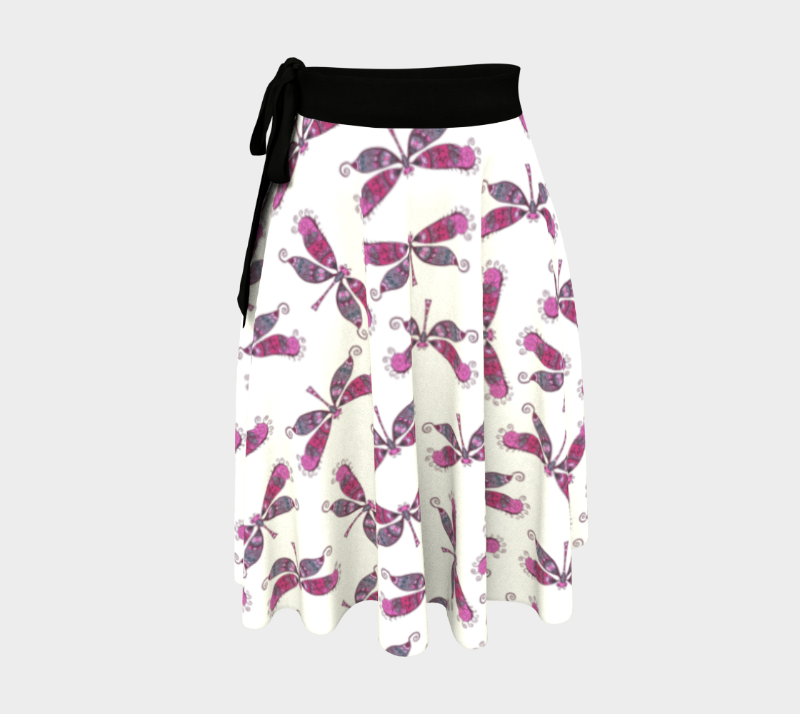 Violet Butterfly Pattern Wrap Skirt preview