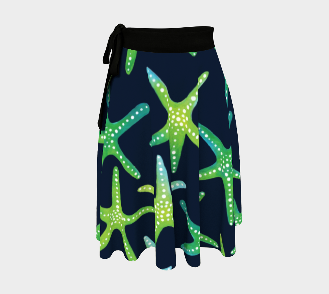 Aqua N Green Starfish Wrap Skirt preview