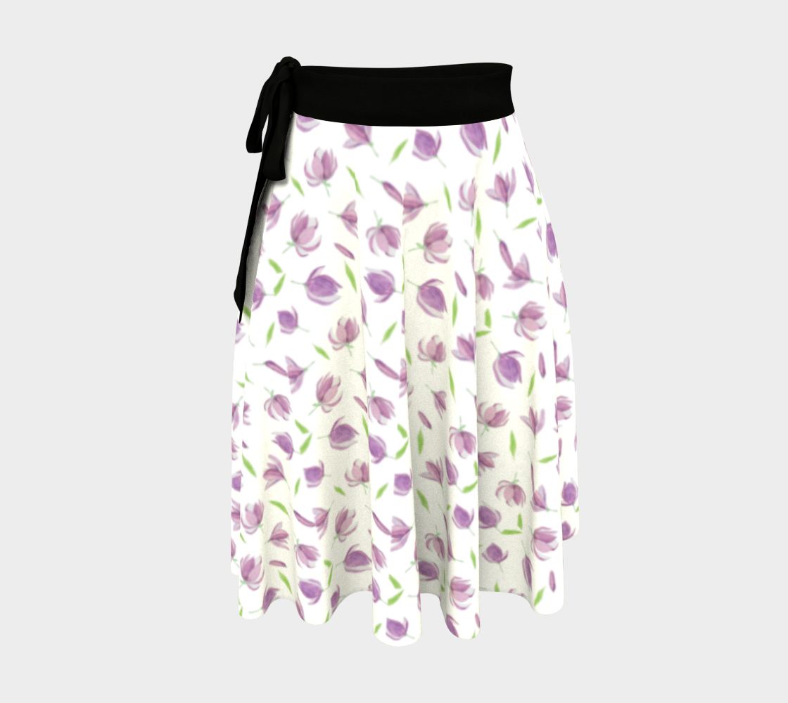 Purple Flowers Wrap Skirt preview