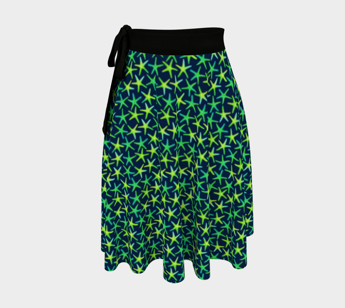 Blue N Green Starfish Wrap Skirt preview