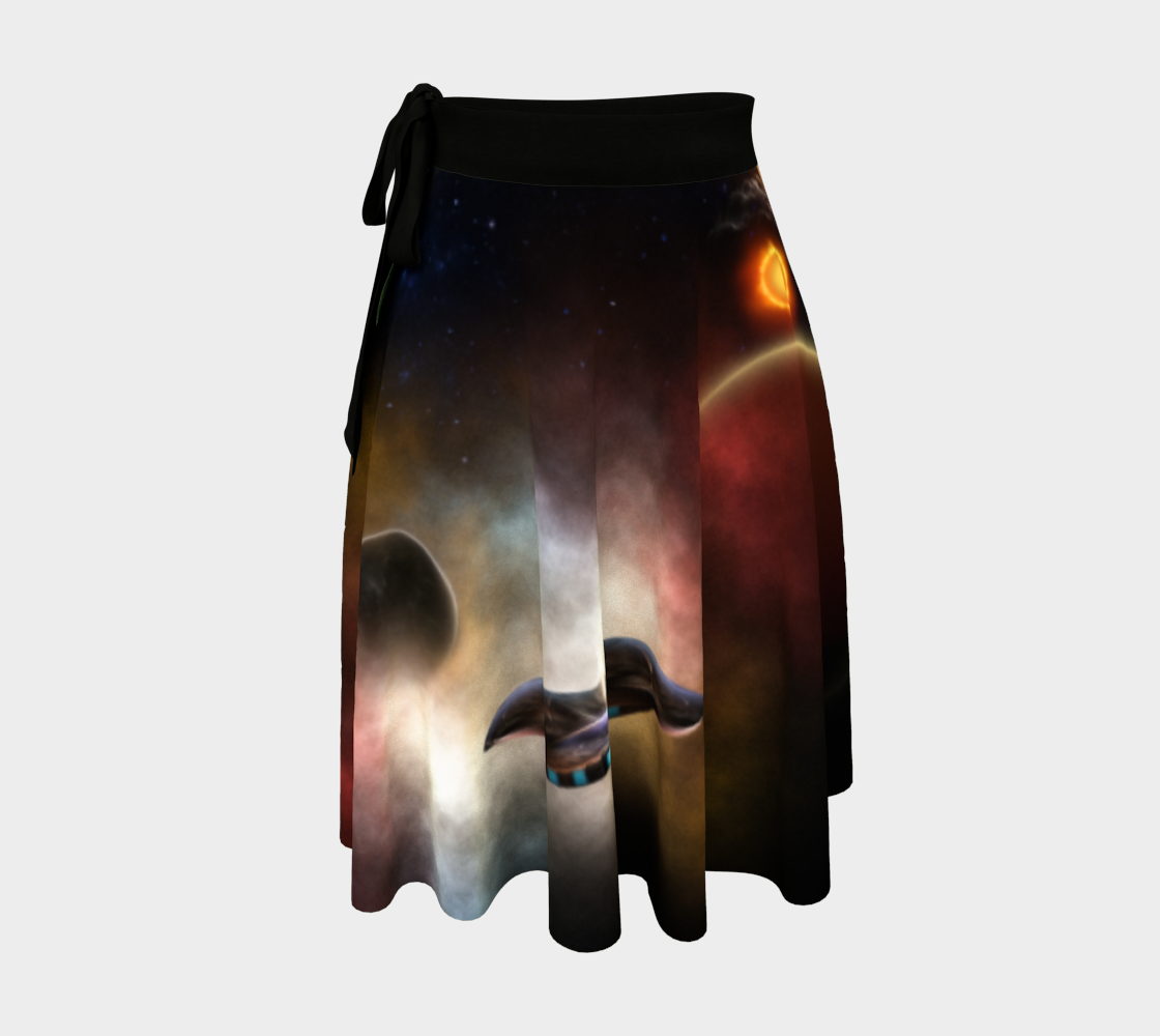 Beyond Space & Time Fractal Art II Spacescape Wrap Skirt preview