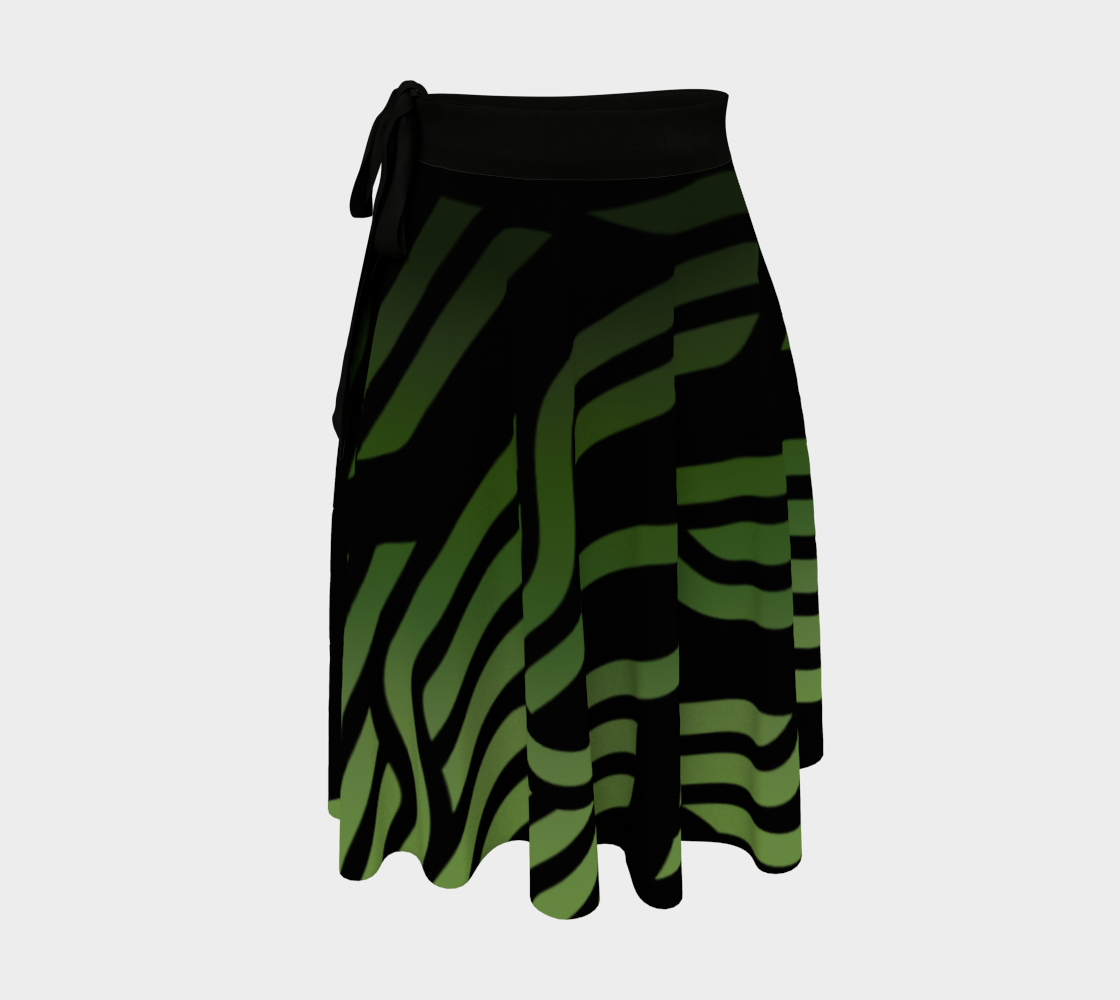 Geometrix - Cable Green Ombre Wrap Skirt preview
