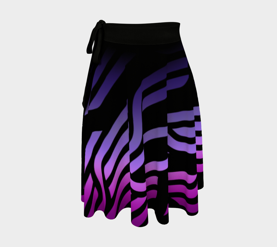 Geometrix - Cable Purple Ombre Wrap Skirt preview