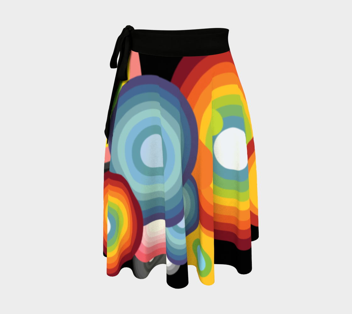 Geometrix - Roundabout Rainbow Wrap Skirt preview