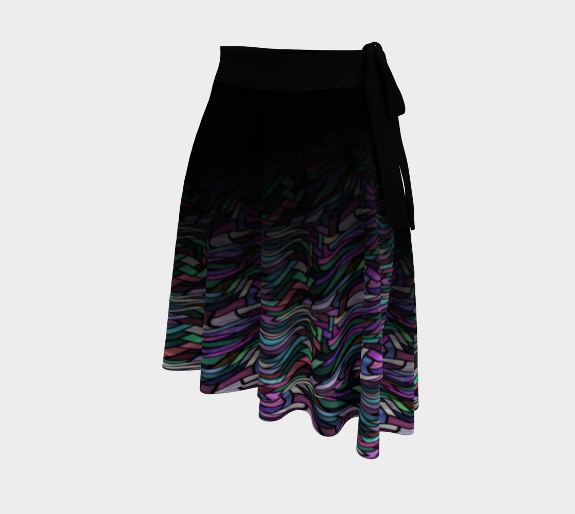 Stained Glass Lavender Field Wrap Skirt preview #2
