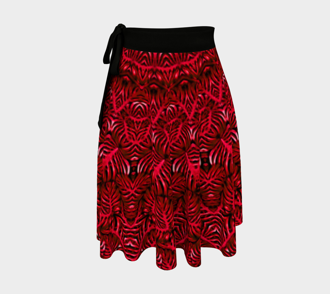Red passion mandala wrap skirt. aperçu