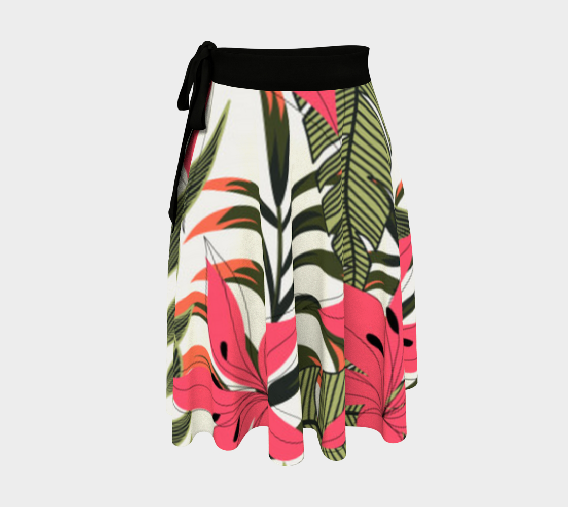 Exotic Tropical Foliage with Bright Pink Flowers preview