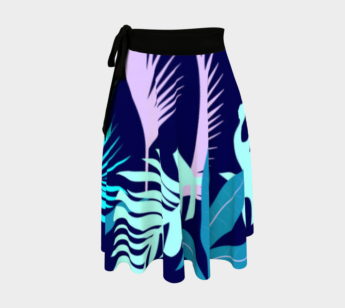 Shades of Blue Tropical Skirt aperçu
