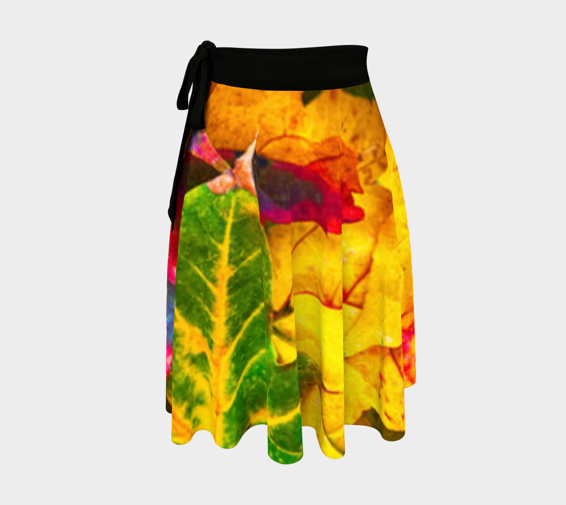Abstract Watercolor Fall Foliage Skirt aperçu