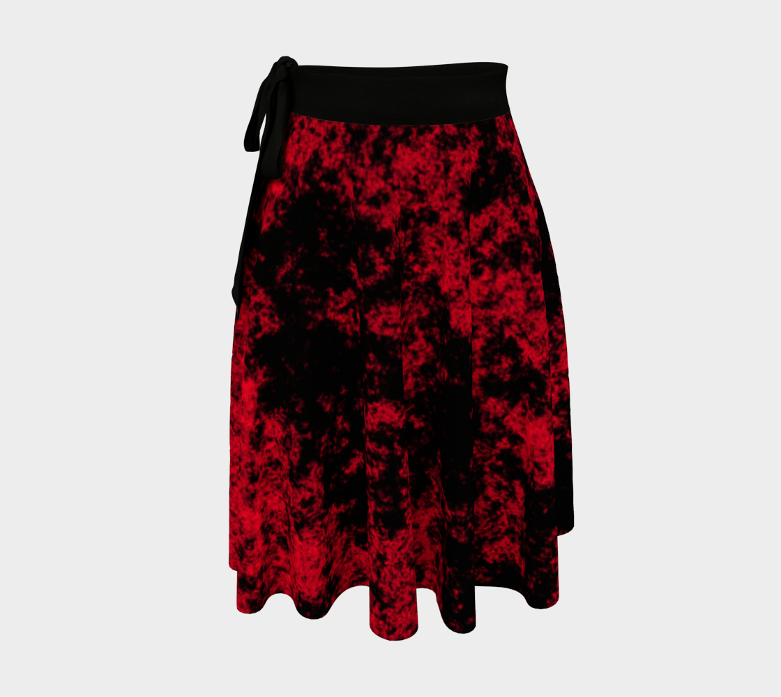 Aperçu de Jupe drapée Texture Noir/Rouge