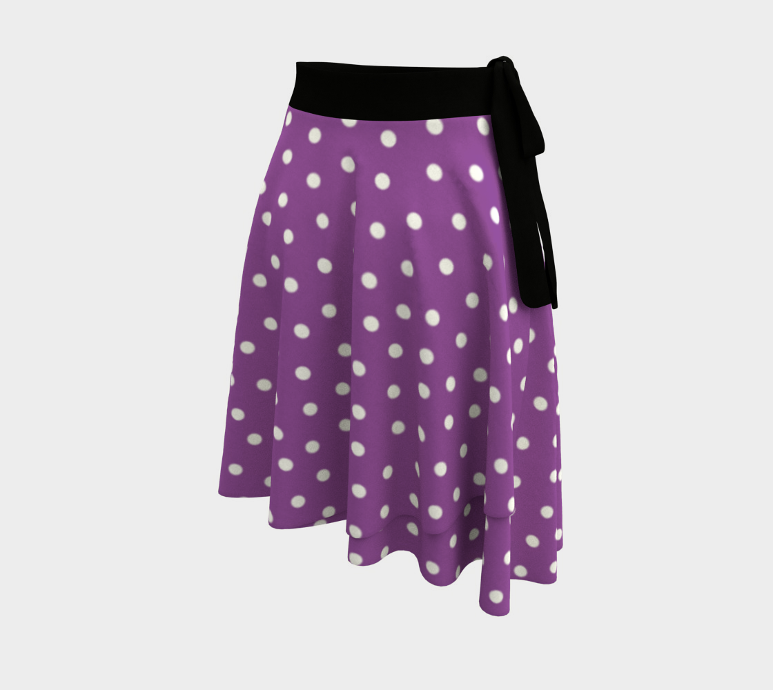 White Polka Dots on Purple Miniature #3