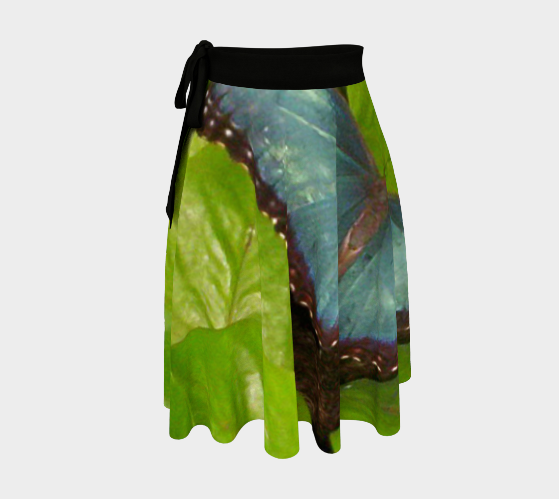 Aperçu 3D de Blue Morpho Butterfly Wrap Skirt