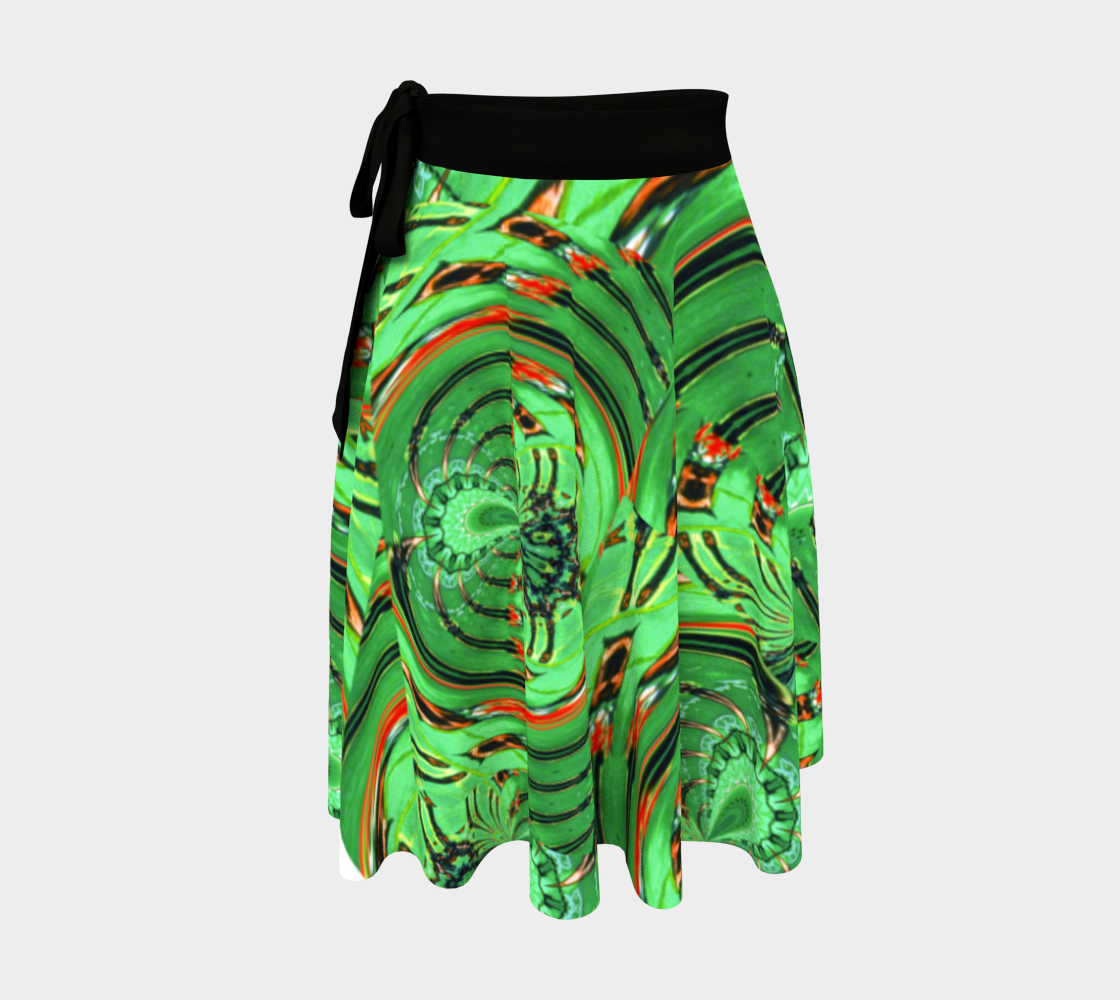 Aperçu de Emerald Spider Web Wrap Skirt #1