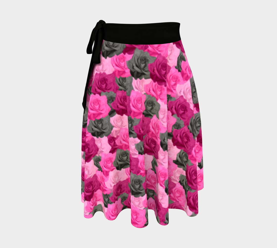 Aperçu de Pink Roses Wrap Skirt