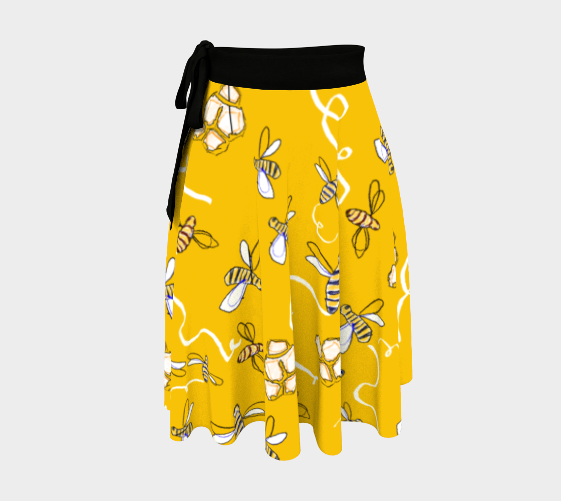Honey Bees Wrap Skirt aperçu