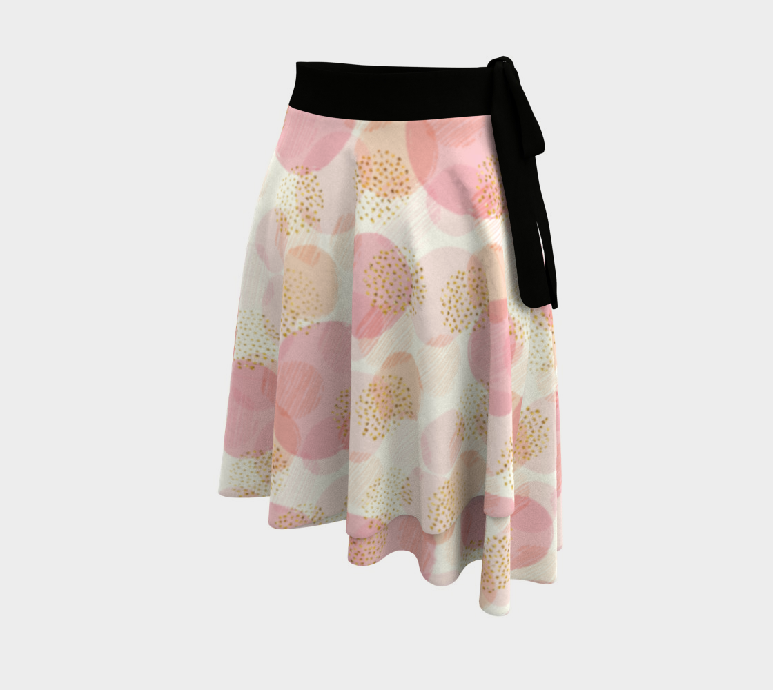 Pink Circles Wrap Skirt preview #2