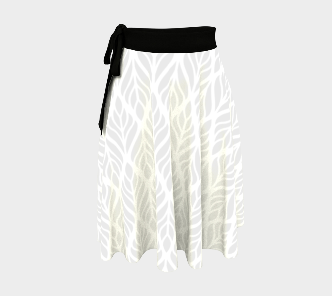 Grey Leaf Wrap Skirt 3D preview