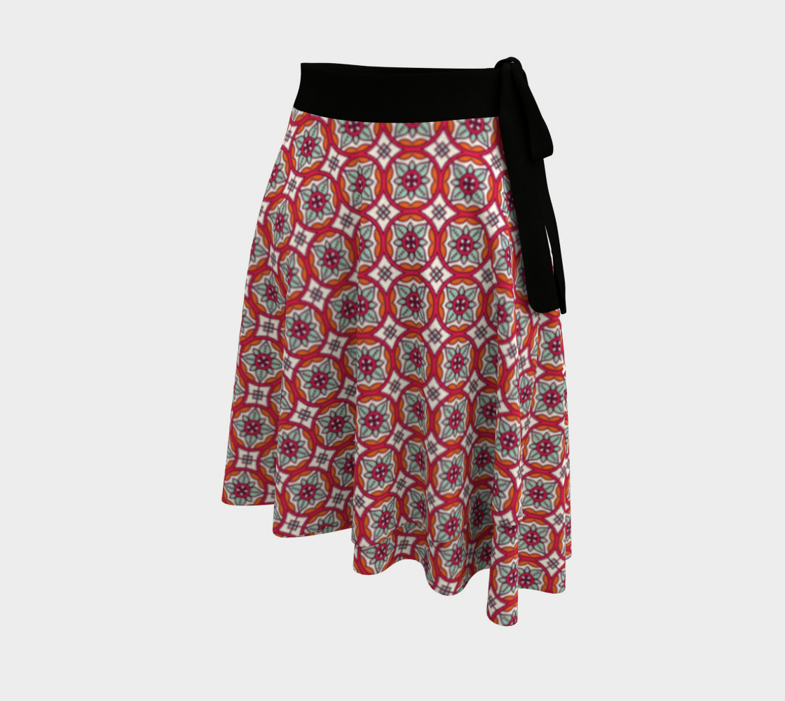 Orange Mandala Wrap Skirt preview #2