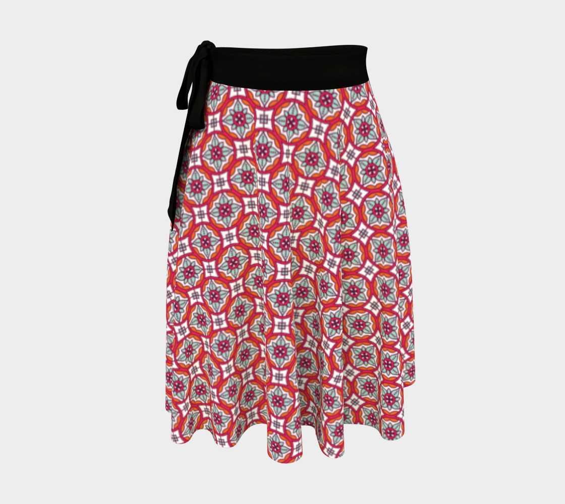 Orange Mandala Wrap Skirt thumbnail #2