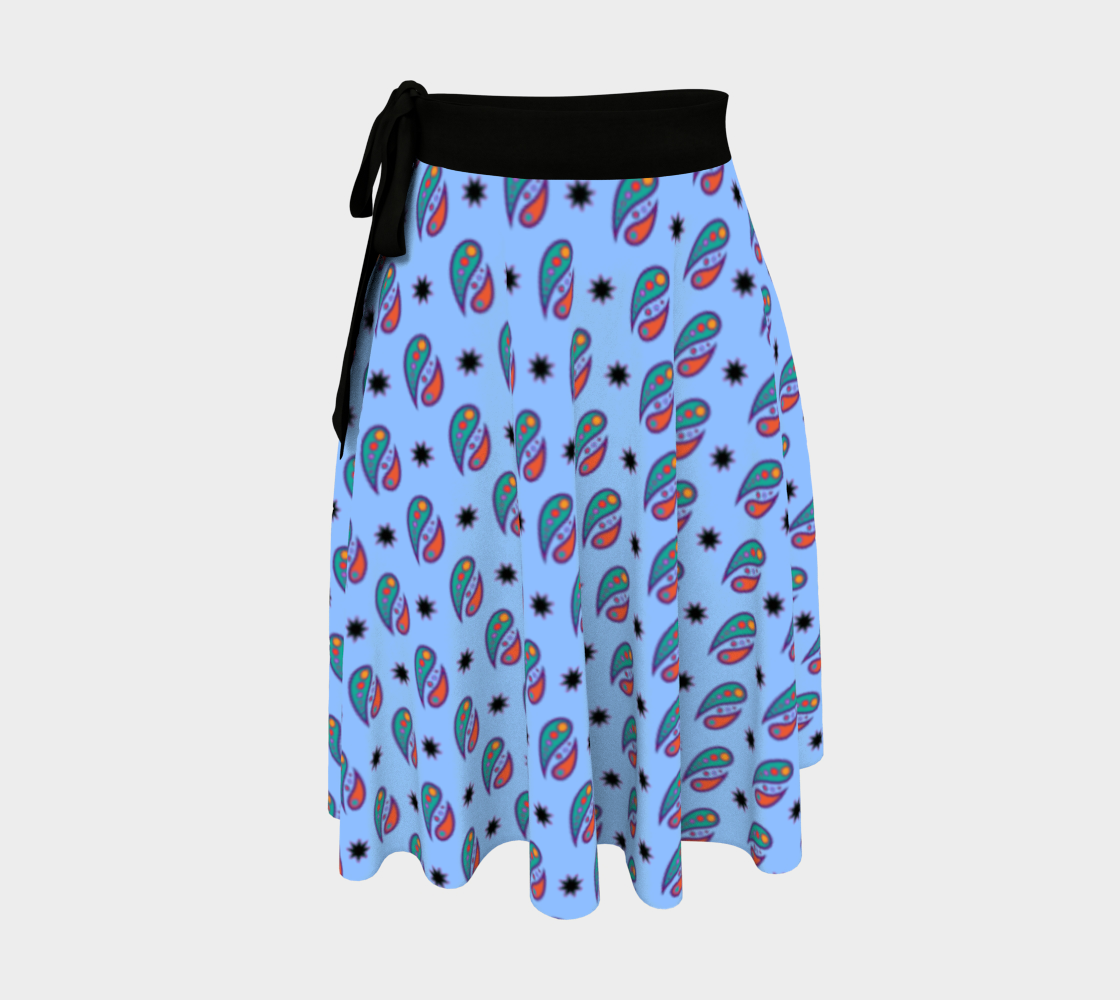 Paisley Night in Sky Blue preview #1