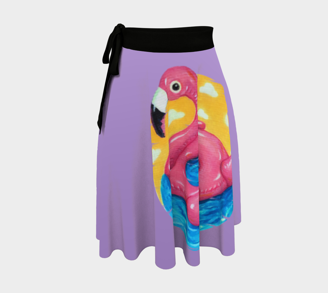 Flamingo Float Wrap Skirt  preview