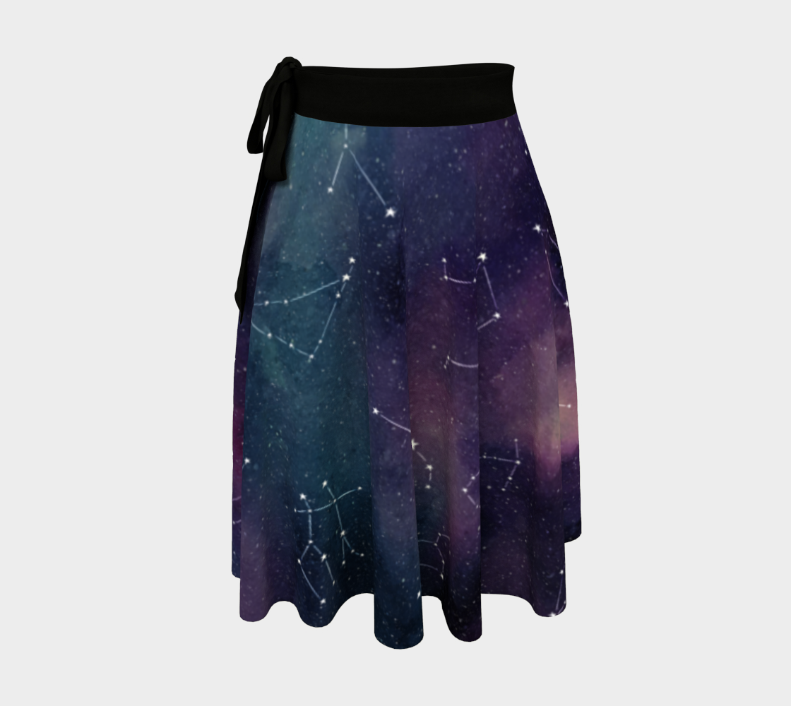 Zodiac galaxy wrap skirt preview