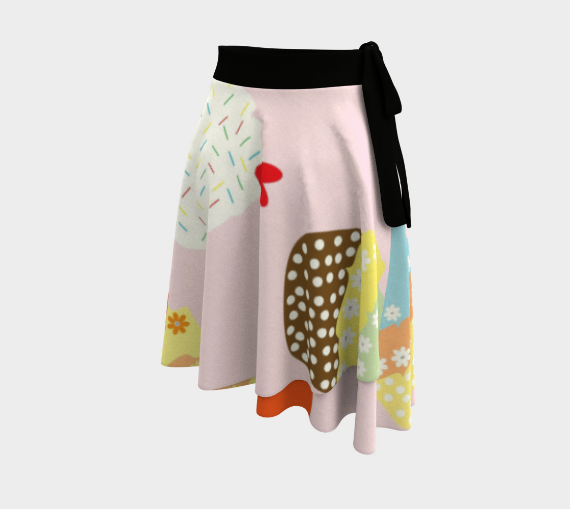 Cupcakes wrap skirt preview #2