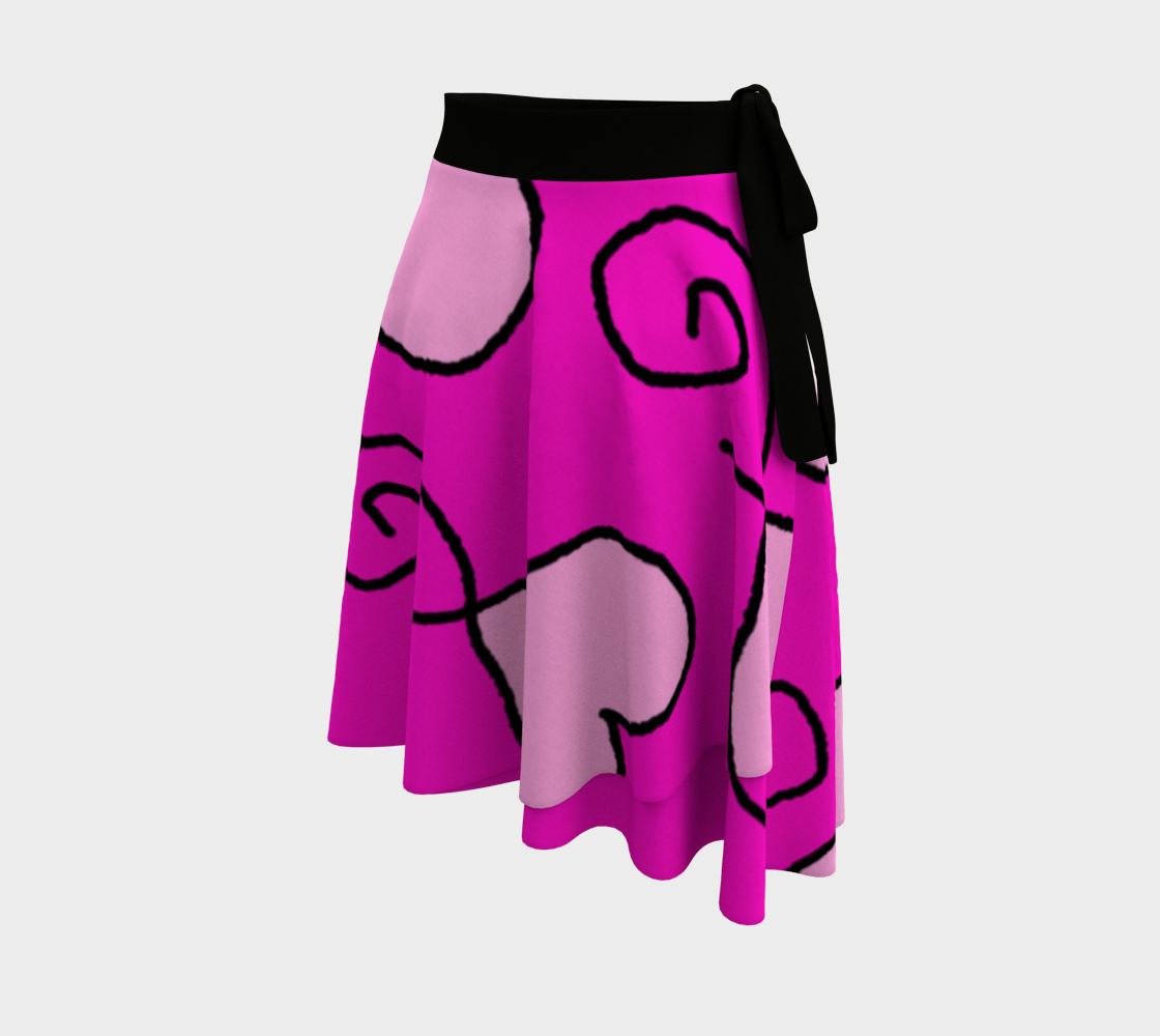 Pink on Pink Hearts wrap skirt preview #2