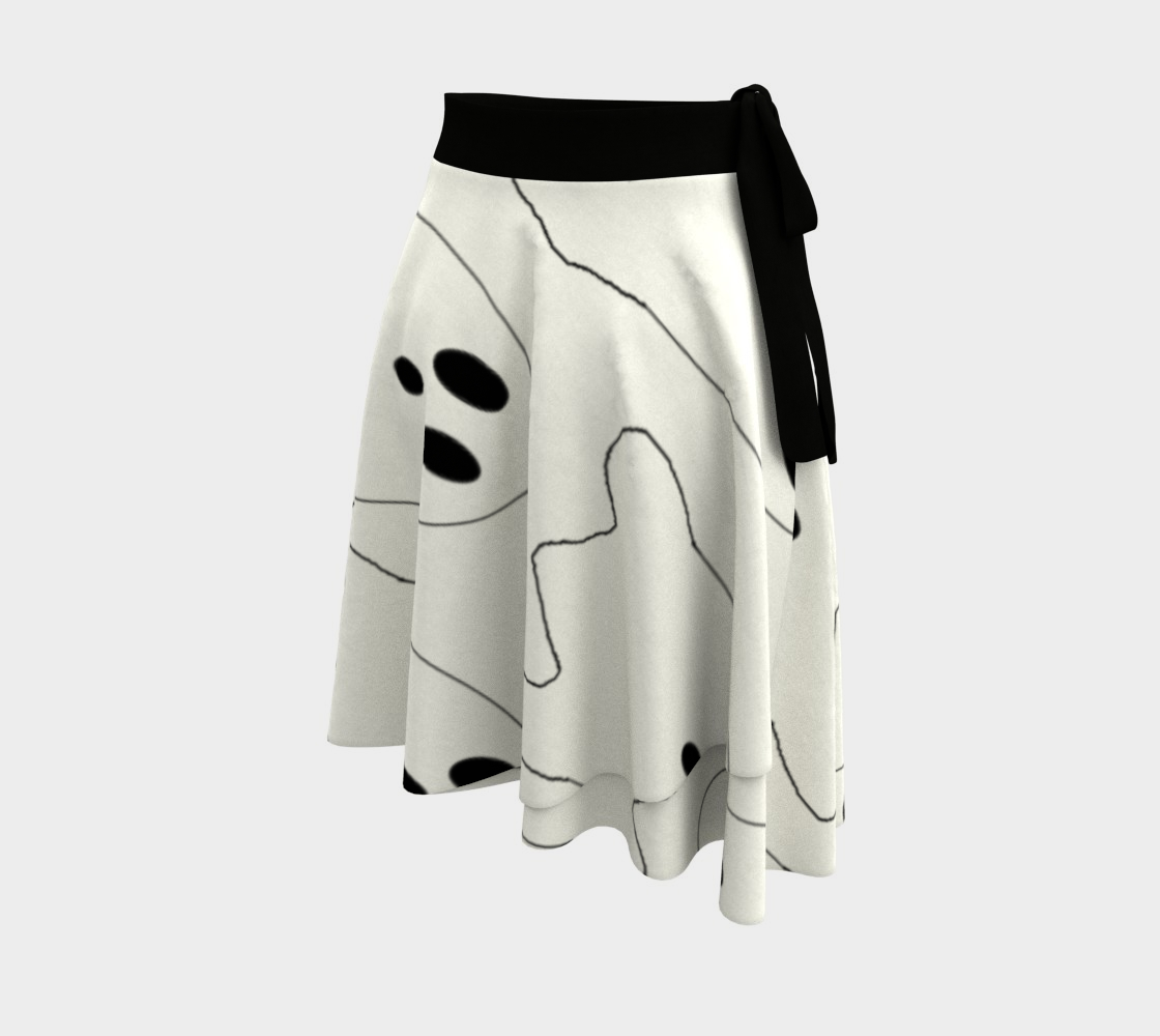Cute Ghosts wrap skirt preview #2