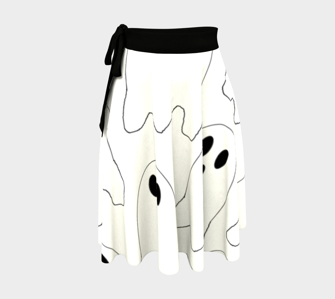 Cute Ghosts wrap skirt preview #1