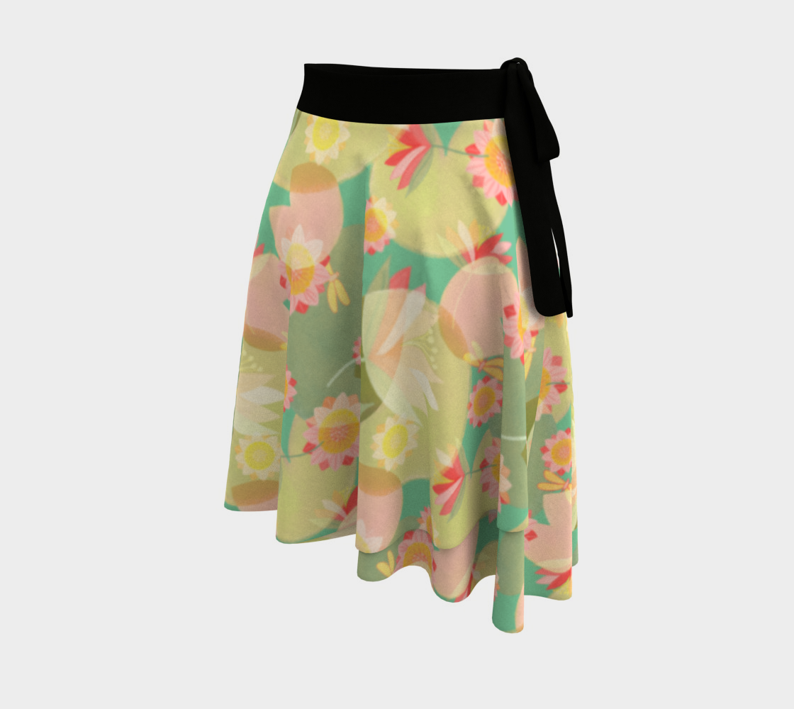 Pond Print Wrap Skirt preview #2
