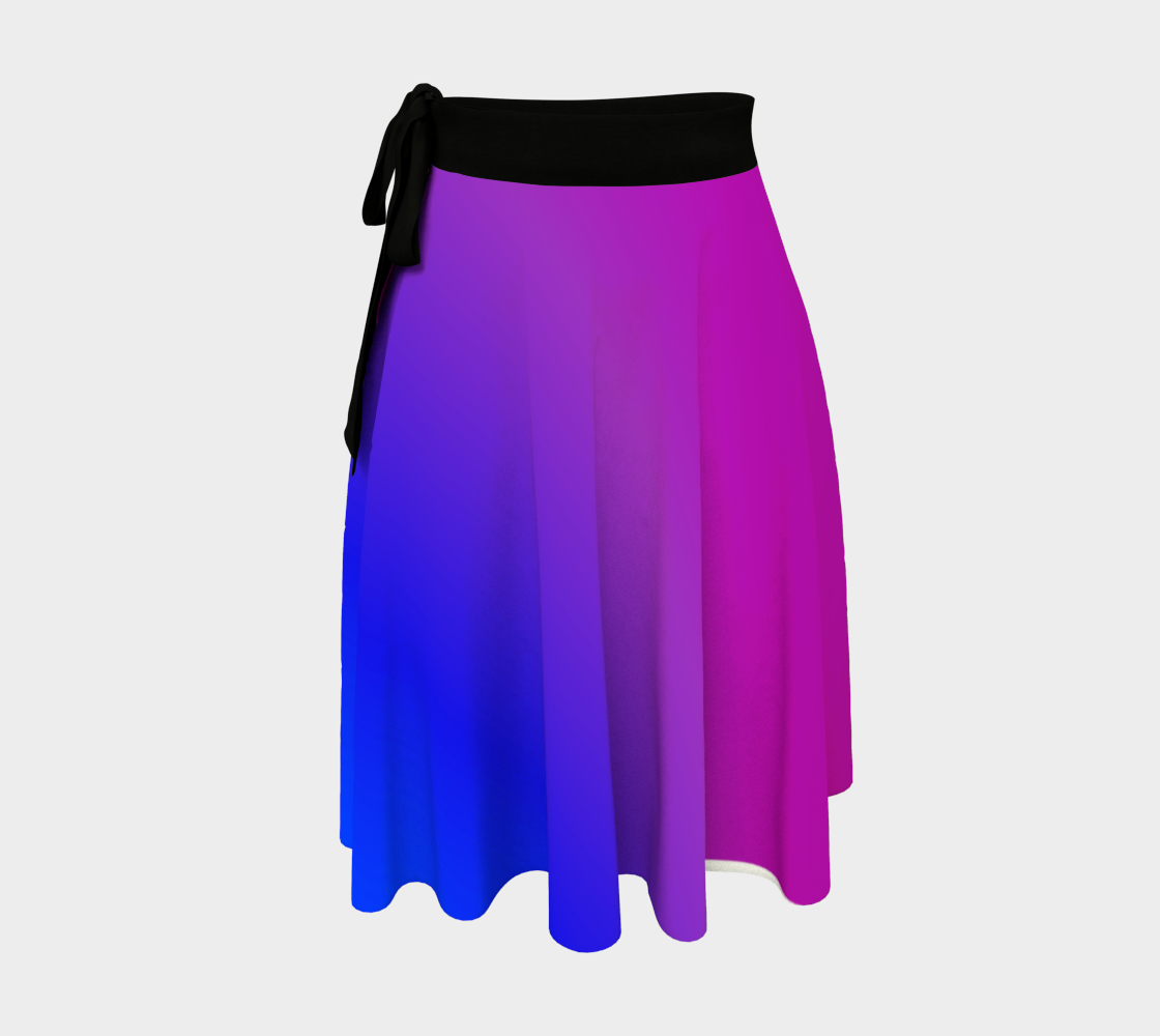 Aperçu de Purple to Blue Blend Wrap Skirt, AWSM
