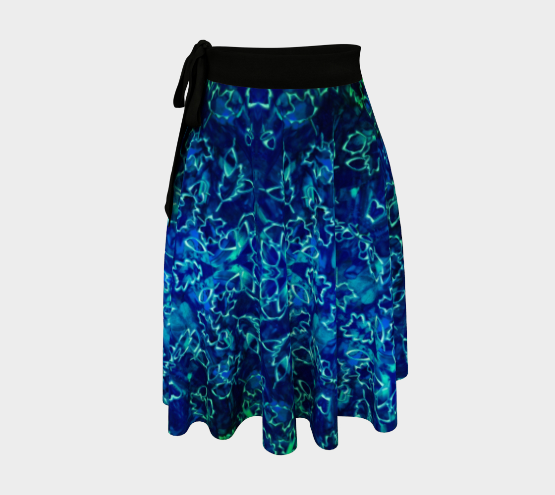 Leaf Blue Lace Wrap Skirt thumbnail #2