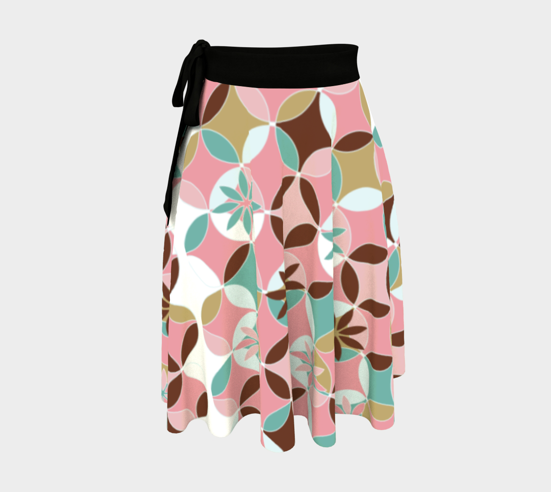 Kaleidoscope 3 Spring Wrap Around Skirt with Sash preview