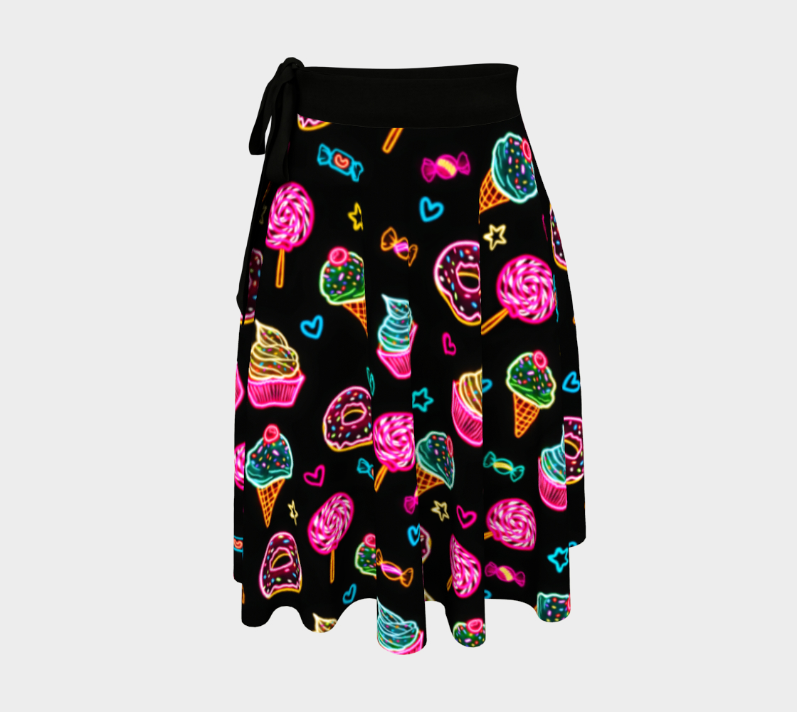 Neon Candy Wrap Skirt  preview