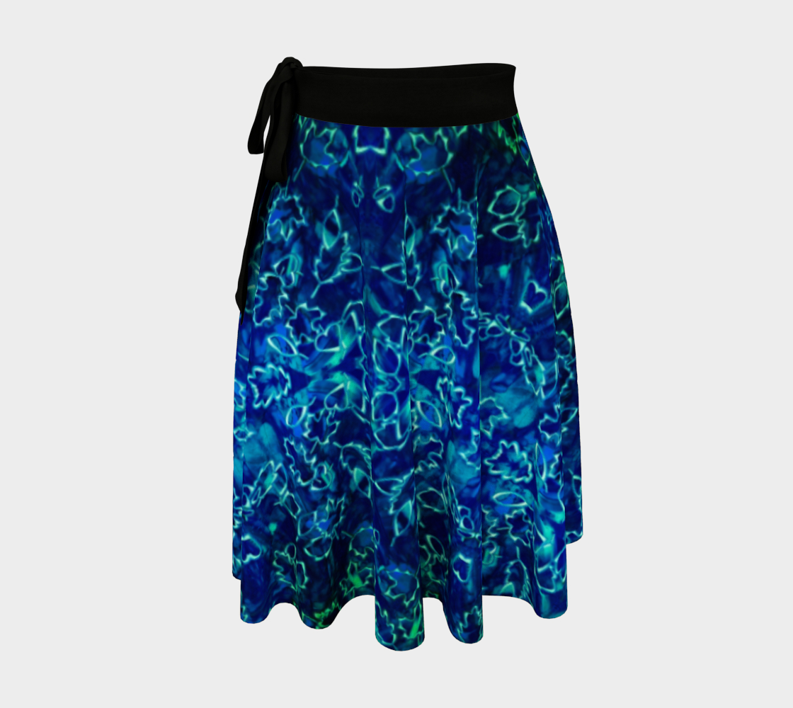 Leaf Blue Lace Warp Skirt preview