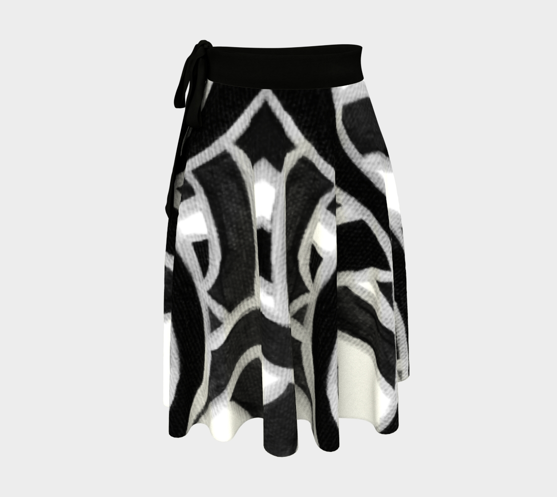 Black & White Wrap Skirt preview
