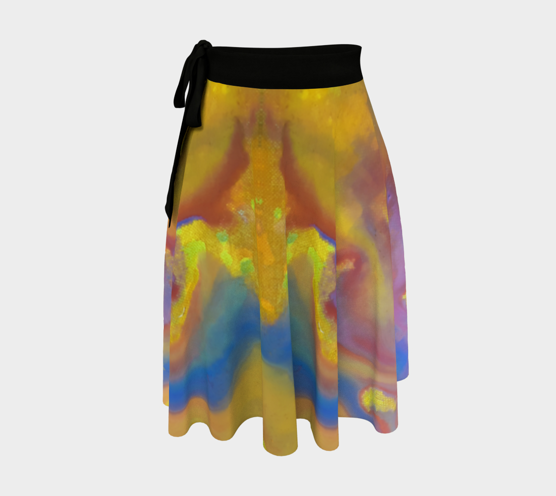 Gold Tie Dye Wrap Skirt preview