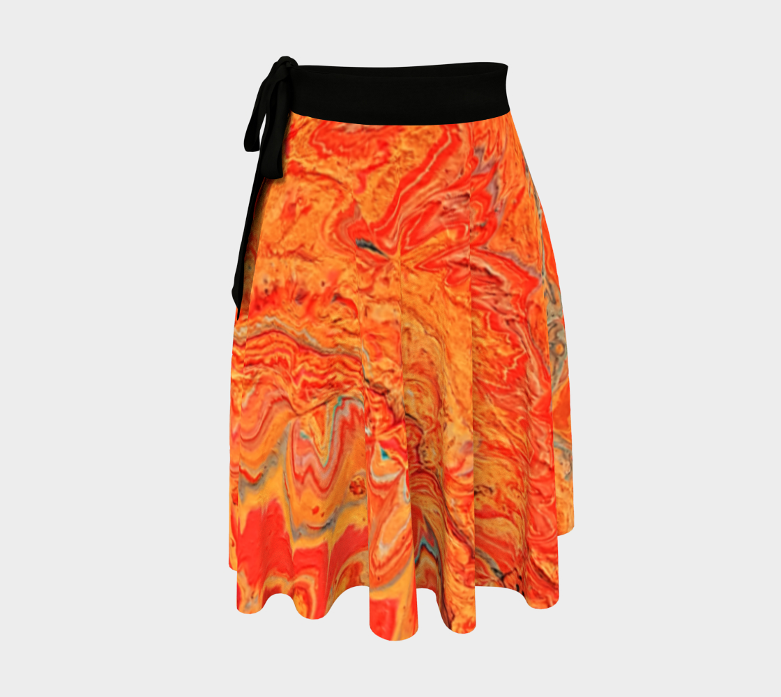 Orange Ravine Wrap Skirt preview