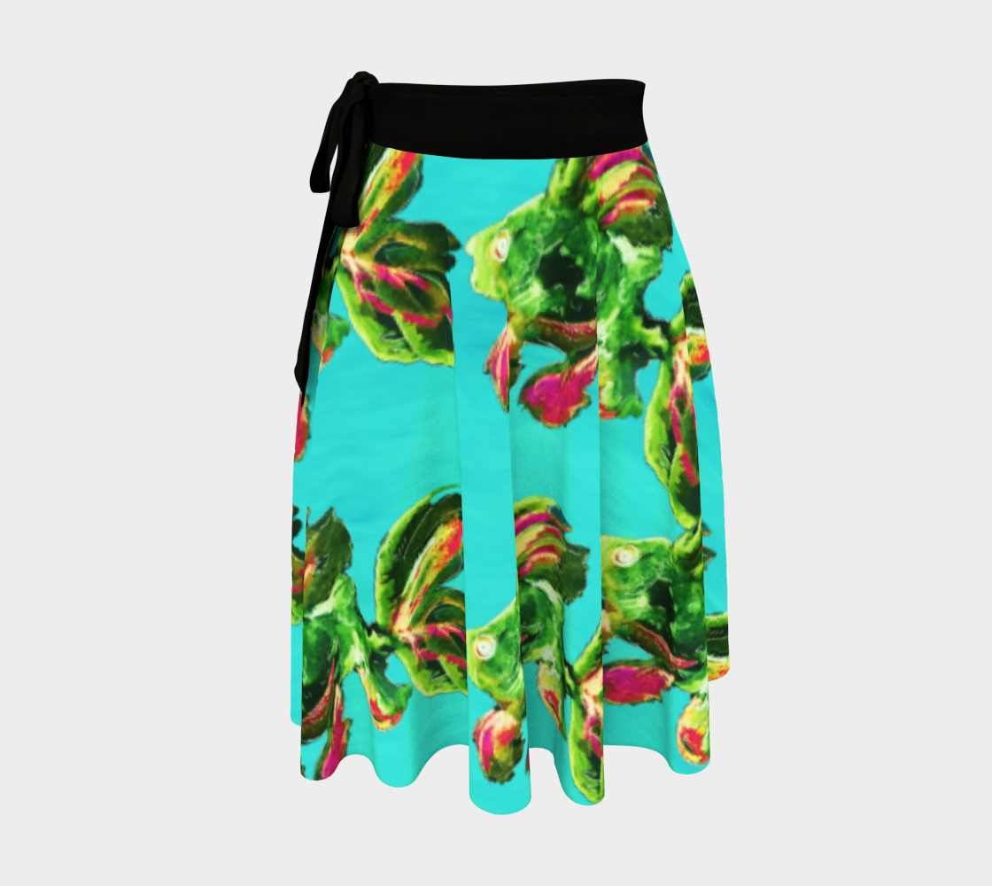 Many Green Goldfish Wrap Skirt preview