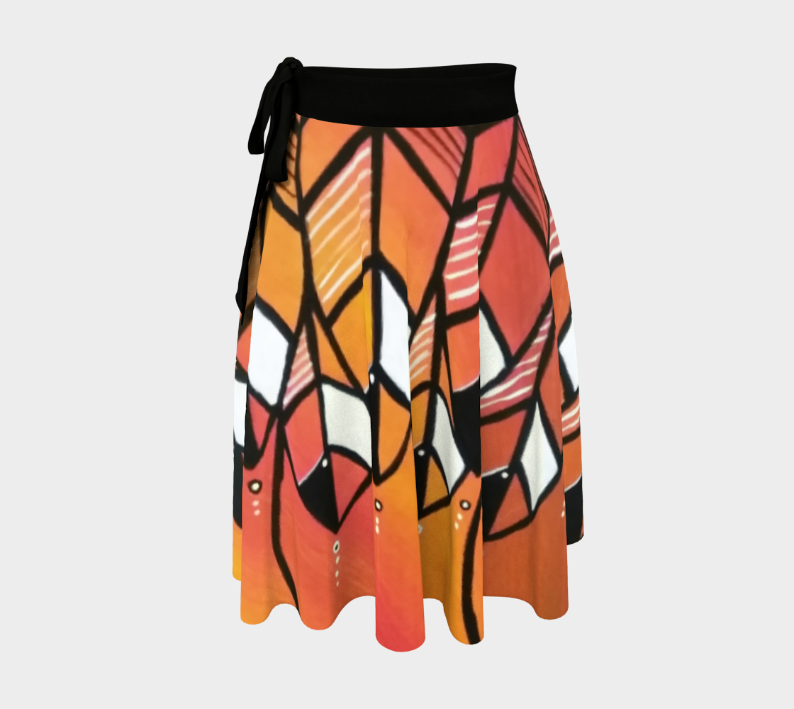 Orange Mandela Wrap Skirt  preview