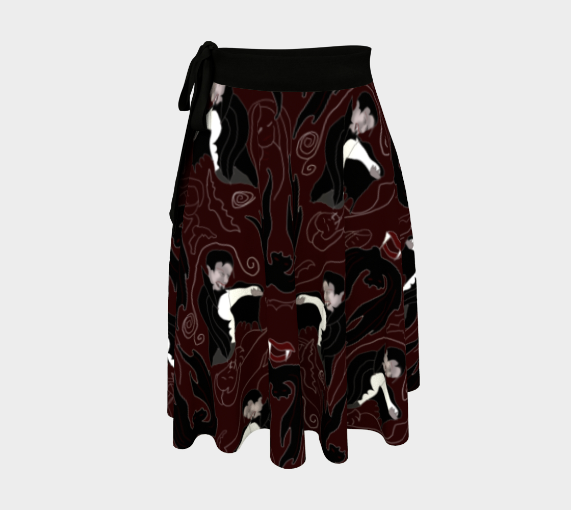 Vampire Pattern Wrap Skirt preview