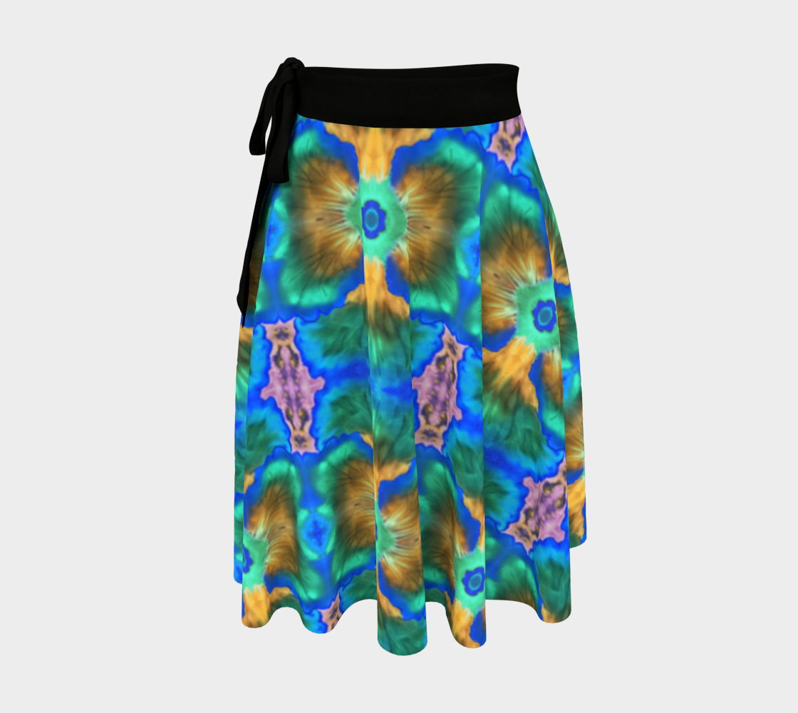 Iridescent Hibiscus Wrap Skirt preview