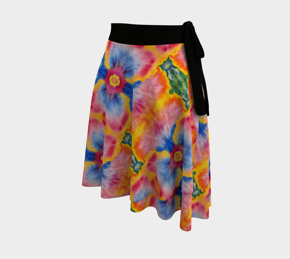 Rainbow Hibiscus Wrap Skirt preview #2