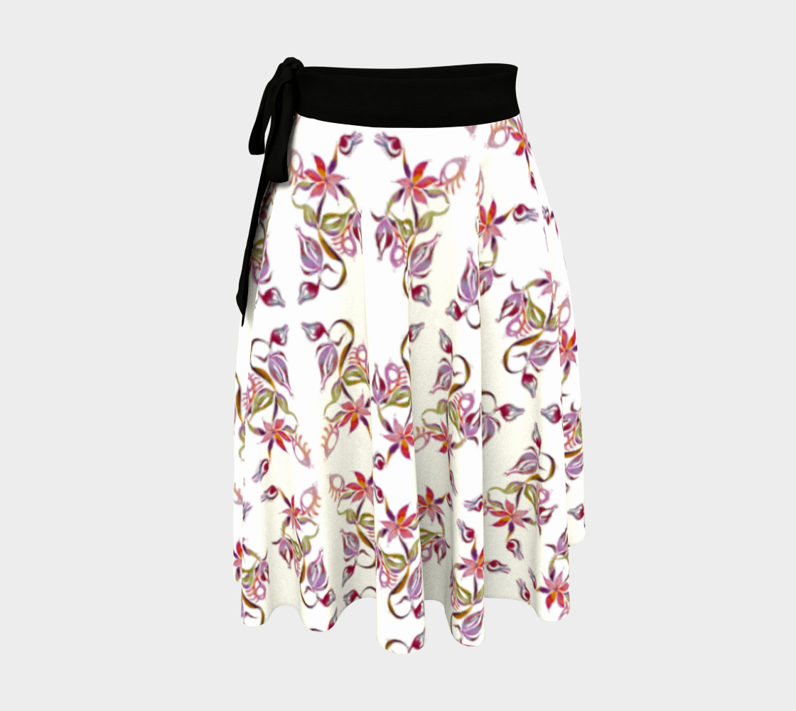 Surreal Flower II Wrap Skirt 3D preview