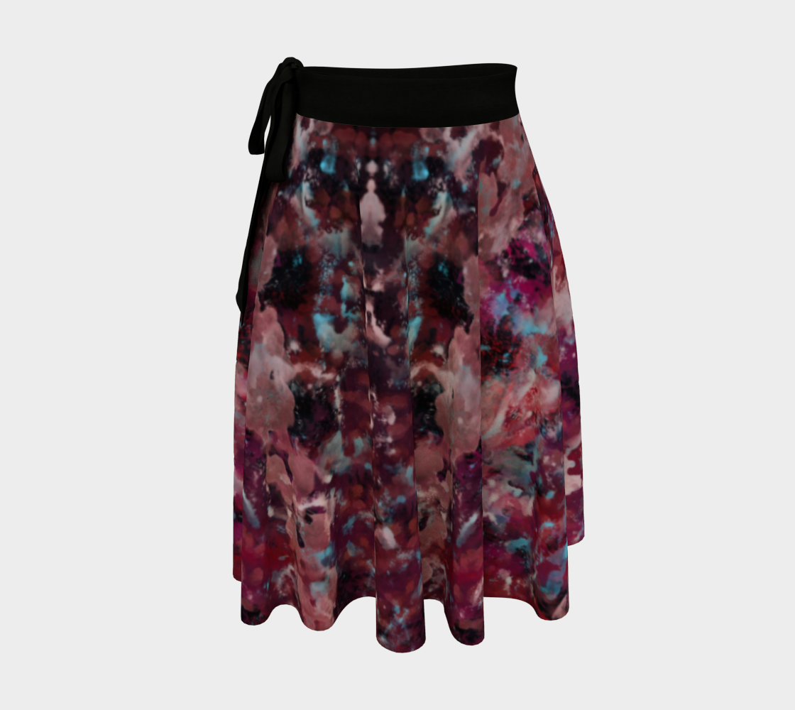 Wraping Skirt Burgundy Painting preview