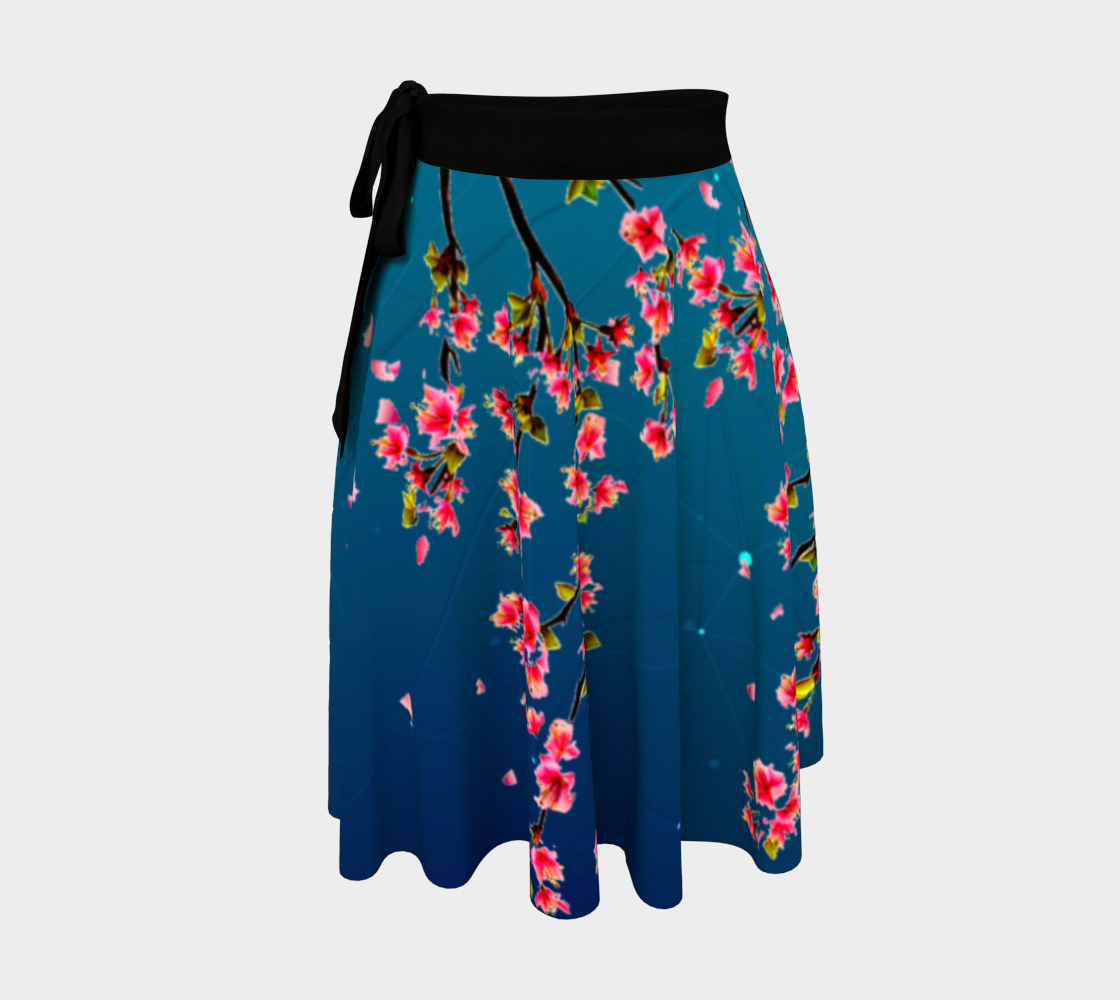 Cherry Blossom with Teal Wrap Skirt preview